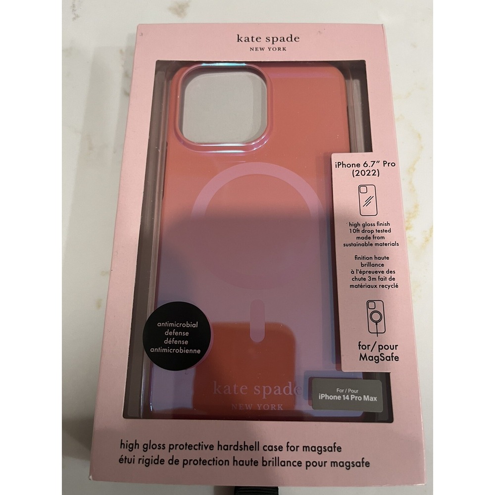 Kate Spade NY‎ Protective Hardshell Case for FITS  IPhone 14 PRO MAX pink